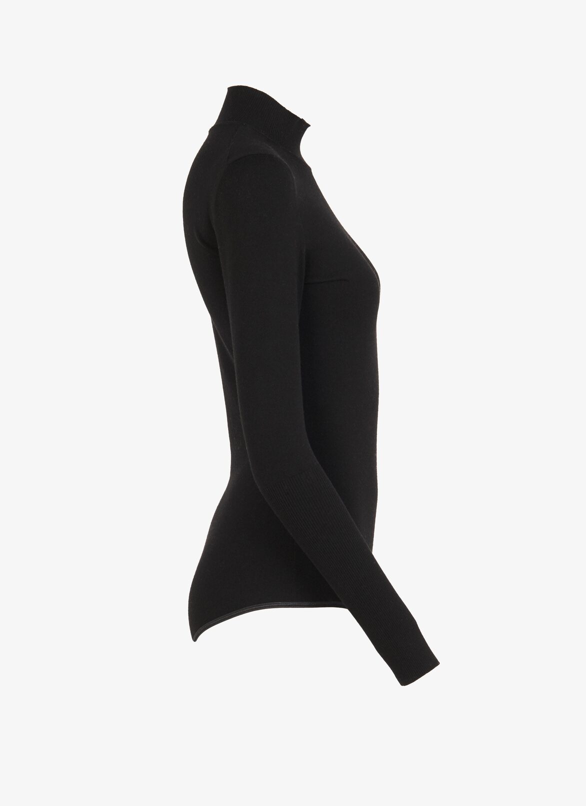 Wool-Blend High-Neck Bodysuit ALAÏA BLACK WOOL-BLEND HIGH-NECK BODYSUIT